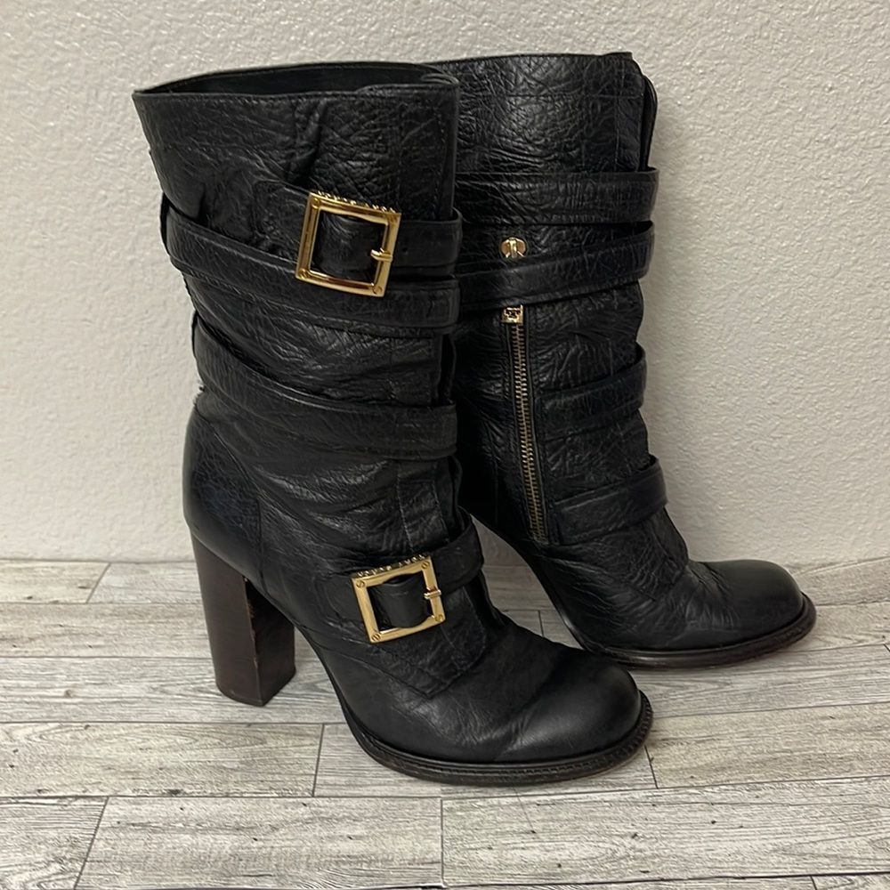 Tory Burch Jaden Strap Black Boots Size 8.5